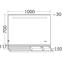 Товар: Зеркало Burgbad Fiumo 100 SFXP100FOT2 с подсветкой с подогревом с сенсорным выключателем - фото 2 Зеркало Burgbad Fiumo 100 SFXP100FOT2 с подсветкой с подогревом с сенсорным выключателем — фото 2, Мебель для ванной