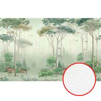 Фреска Ortograf Aurora 34119 Фактура бархат FX Флизелин (4,8*3) Зеленый/Коричневый, Пейзаж/Животные — фото 1, Фрески