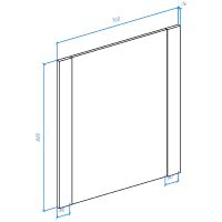 Зеркало Bellezza Лоренцо 80 4619113020476 Дуб светлый — фото 3, Мебель для ванной