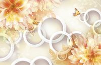 Товар: Фреска Ortograf 3D 6652 Фактура флок FLK Флизелин (3,3*2,1) Оранжевый/Белый, Цветы/Абстракция - фото 2 Фреска Ortograf 3D 6652 Фактура флок FLK Флизелин (3,3*2,1) Оранжевый/Белый, Цветы/Абстракция — фото 2, Фрески