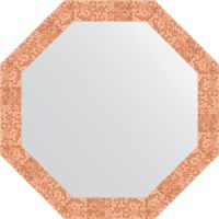 Зеркало Evoform Octagon 73х73 BY 3744 в багетной раме - Соты медь 70 мм — фото 1, Мебель для ванной