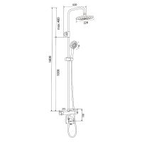 Душевая система Olive's Termo 34511TM с термостатом Хром — фото 2, Душевые стойки