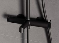 Товар: Душевая система Vincea Rim VSFS-2RM1MB Черная матовая - фото 3 Душевая система Vincea Rim VSFS-2RM1MB Черная матовая — фото 3, Душевые стойки