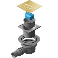 Душевой трап Pestan Confluo Standard 13000128 с решеткой Золото глянец — фото 1, Трапы для душа