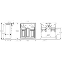 Тумба под раковину Opadiris Риспекто 85 00-00006703 Слоновая кость — фото 7, Мебель для ванной