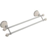 Полотенцедержатель Migliore Olivia 17501 двойной Хром Белый — фото 1, Полотенцедержатели