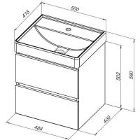 Товар: Тумба под раковину Aquanet Вега 2.0 50 337940 подвесная Бежевая - фото 11 Тумба под раковину Aquanet Вега 2.0 50 337940 подвесная Бежевая — фото 11, Мебель для ванной