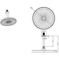 Верхний душ Aquatek AQ2070MB Черный матовый — фото 2, Верхние души