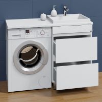 Товар: Тумба под раковину СанТа Марс 120 700305 Белая - фото 3 Тумба под раковину СанТа Марс 120 700305 Белая — фото 3, Мебель для ванной