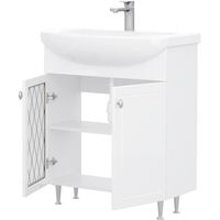 Тумба под раковину Volna Milena 70.2D tnMILENA70.2D-01 Белая — фото 2, Тумбы под раковину