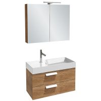 Тумба под раковину Jacob Delafon Rythmik 80 EB1303-E70 подвесная Арлингтонский дуб — фото 3, Тумбы под раковину