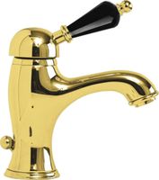 Смеситель для раковины Cezares Vintage VINTAGE-LSM1 черная ручка Хром — фото 2, Смесители