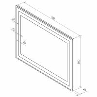 Зеркало Континент Торрес Люкс 700х500 ЗЛП1532 с подсветкой с механический выключателем — фото 10, Зеркала в ванную комнату