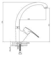 Смеситель для кухни Viko V-6404 Хром — фото 12, Смесители для кухни
