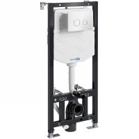 Инсталляция WasserKRAFT Aller 10TLT.010.ME.WH01 для унитаза с Белой клавишей смыва — фото 1, Инсталляции для унитазов