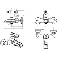 Товар: Смеситель для ванны Boheme Vogue Crystal 203-CRST Бронза - фото 5 Смеситель для ванны Boheme Vogue Crystal 203-CRST Бронза — фото 5, Смесители