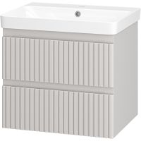 Тумба с раковиной Brevita Victory 60 УТ000024151 подвесная Серый кашемир — фото 1, Тумбы с раковиной