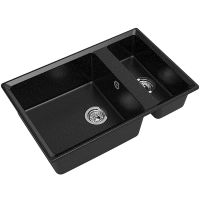 Кухонная мойка GranFest Level GF-LV-760K Черная — фото 1, Кухонные мойки