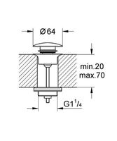 Товар: Донный клапан Grohe 65807GN0 click-clack Холодный рассвет матовый - фото 3 Донный клапан Grohe 65807GN0 click-clack Холодный рассвет матовый — фото 3, Донные клапаны