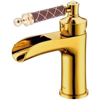 Смеситель для раковины Boheme Vogue 211-MR-CH Золото — фото 1, Смесители