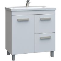 Тумба под раковину Vigo Nova 70 tn.NOV.MIR.70.1D.2Y Белая — фото 1, Тумбы под раковину