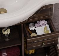 Тумба под раковину Opadiris Тибет 85 00-00002851 с решеткой Орех антикварный — фото 6, Мебель для ванной