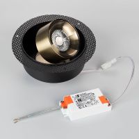 Товар: Встраиваемый светильник Arlight Plurio 038075 Латунь/Черный - фото 3 Встраиваемый светильник Arlight Plurio 038075 Латунь/Черный — фото 3, Точечные светильники