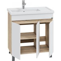 Тумба под раковину СанТа Марс 80 700411 Белая Янтарное дерево — фото 2, Тумбы под раковину