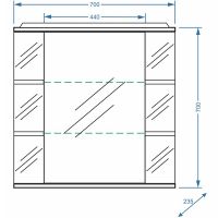Товар: Зеркальный шкаф Stella Polar Концепт Лаура 70/С R SP-00000058 с подсветкой Белый - фото 5 Зеркальный шкаф Stella Polar Концепт Лаура 70/С R SP-00000058 с подсветкой Белый — фото 5, Мебель для ванной