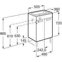 Тумба под раковину Roca Debba 50 Белая арт-ZRU9302710 — фото 3, Тумбы под раковину