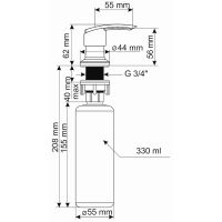 Товар: Дозатор для моющего средства Ulgran Classic U-02(343) Антрацит - фото 2 Дозатор для моющего средства Ulgran Classic U-02(343) Антрацит — фото 2, Дозаторы для кухонных моек