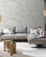 Обои Solo Grace E201509 Винил на флизелине (1,06*10) Серый/Серебряный, Листья — фото 4, Обои для стен