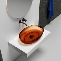 Раковина-чаша Abber Kristall 60 AT2801Opal Коричневая — фото 3, Раковины накладные