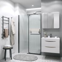 Товар: Душевая дверь Grossman Pragma 110 100.K33.03.110.21.02 профиль Черный матовый стекло шиншилла - фото 4 Душевая дверь Grossman Pragma 110 100.K33.03.110.21.02 профиль Черный матовый стекло шиншилла — фото 4, Распашные душевые двери