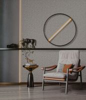 Обои Bernardo Bartalucci Marisa 84256-6 Винил на флизелине (1,06*10) Бежевый, Геометрия — фото 3, Обои для стен