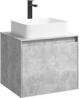Корпус тумбы под раковину Aqwella 5 Stars Mobi 60 MOB0106BS подвесной Бетон светлый — фото 1, Тумбы под раковину