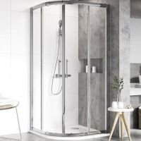 Душевой уголок Ravak Blix XP2CP4-90 90х90 X3B270C00Z1C профиль Хром стекло Transparent — фото 1, Душевые уголки четверть круга