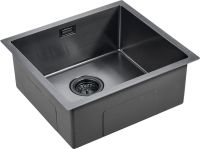 Кухонная мойка Paulmark Aller 48 Uni PM804844-GM Вороненая сталь — фото 2, Кухонные мойки
