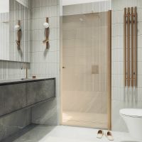 Душевая дверь Maybah Glass MGD-804-2 800x1980 на монопетле Бронза стекло бронзовое — фото 1, Душевые двери в нишу