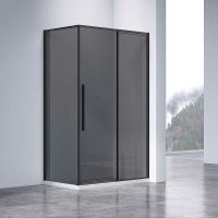 Душевой уголок Vincea Slim-N 120x90 VSR-4SN9012CGB профиль Черный стекло тонированное — фото 1, Прямоугольные душевые уголки