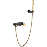 Смеситель для ванны Boheme Stick 123-BG.2 Черный матовый Золото — фото 1, Смесители