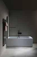 Шторка на ванну Allen Brau Priority 80 3.31022.BBA профиль Черный браш стекло прозрачное — фото 6, Шторки для ванной распашные