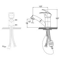 Смеситель для раковины Kaiser City 19366 Хром Черный — фото 2, Смесители