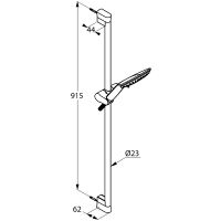 Душевой гарнитур Kludi Fizz 6774087-00 Черный матовый Хром — фото 2, Душевые гарнитуры