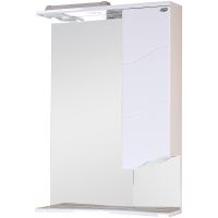 Зеркало со шкафом Onika Лайн 58.01 R 205820 с подсветкой Белое — фото 1, Зеркальные шкафы в ванную