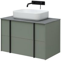 Тумба под раковину Allen Brau Reality 80 1.32005.CGM подвесная Олива матовая — фото 4, Мебель для ванной