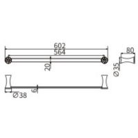 Полотенцедержатель CeramaLux Virginia 94308A Хром — фото 2, Полотенцедержатели