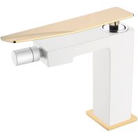 Смеситель для биде Boheme Q 146-WG.2 Белый Золото — фото 1, Смесители