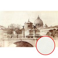 Фреска Ortograf Городской пейзаж 4584 Фактура флок FLK Флизелин (1,6*1) Бежевый/Серый, Город/Живопись — фото 1, Фрески