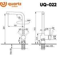 Товар: Смеситель для кухни Ulgran Quartz UQ-022-06 Трюфель - фото 3 Смеситель для кухни Ulgran Quartz UQ-022-06 Трюфель — фото 3, Смесители